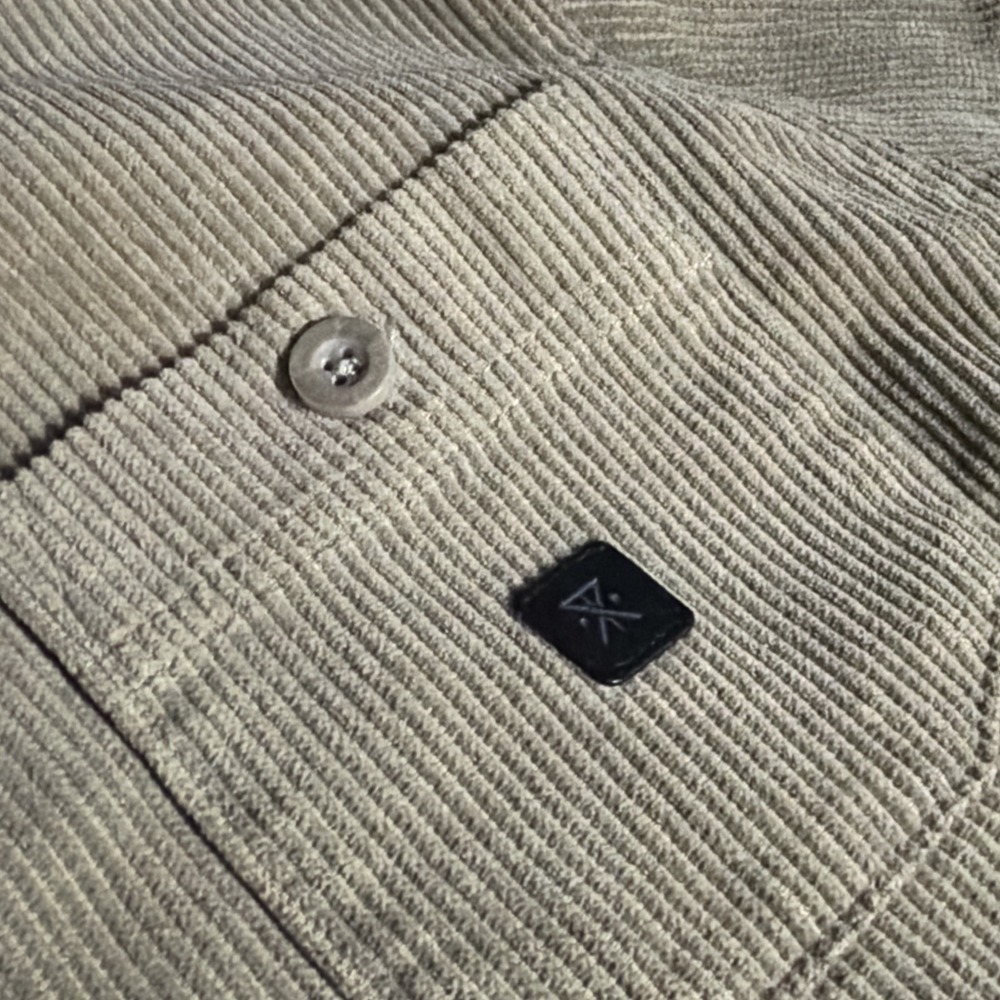 Roark Nordsman Corduroy Shirt Men's Small Olive Snap Front Elbow Patch RN655 - Picture 7 of 11